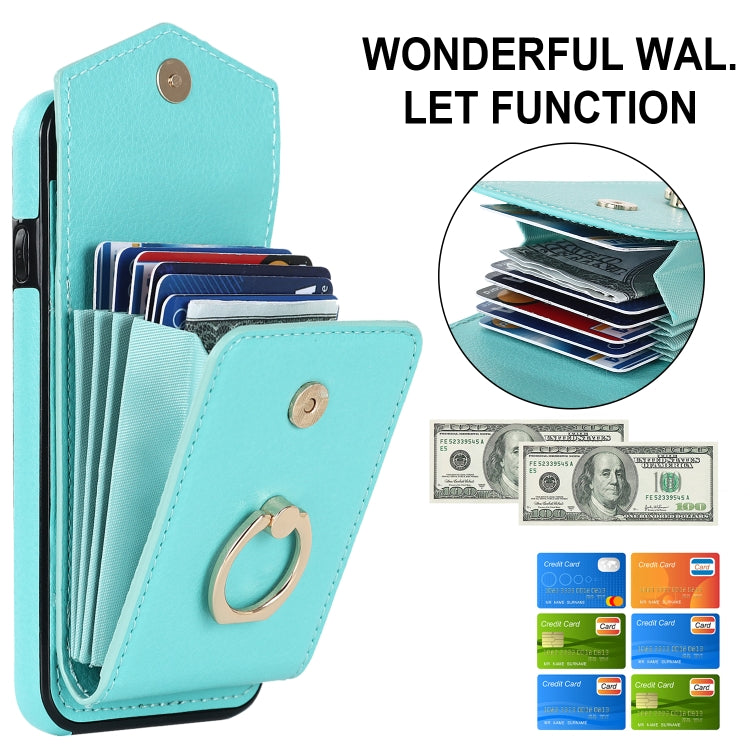 For iPhone SE 2022 / SE 2020 / 8 / 7 Anti-theft RFID Card Slot Phone Case(Mint Green) - iPhone SE 2022 / 2020 / 8 / 7 Cases by buy2fix | Online Shopping UK | buy2fix
