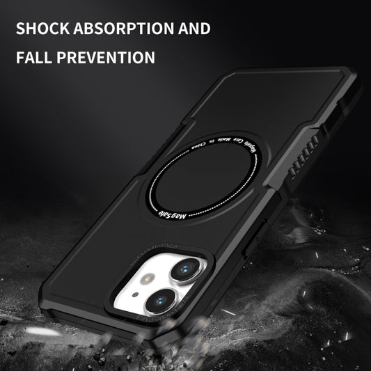 For iPhone 12 MagSafe Shockproof Armor Phone Case(Black) by buy2fix