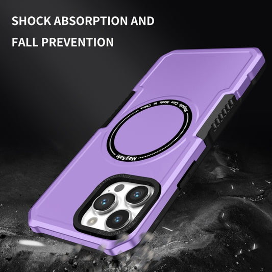 For iPhone 12 Pro MagSafe Shockproof Armor Phone Case(Purple) by buy2fix