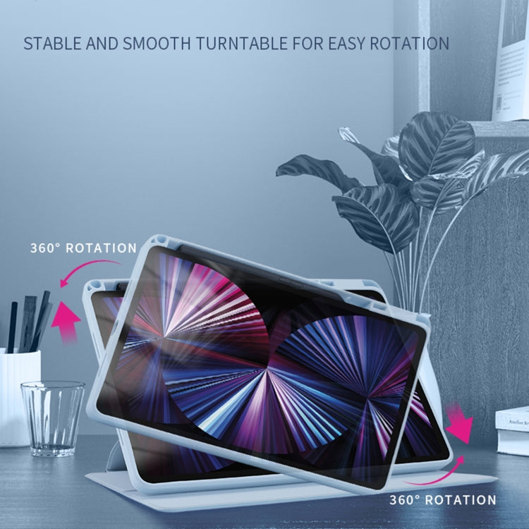 For Honor Pad 8 12 inch 2022 Acrylic 360 Degree Rotation Holder Tablet Leather Case(White Ice) - Honor by buy2fix | Online Shopping UK | buy2fix