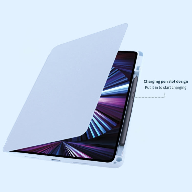 For Honor Pad 8 12 inch 2022 Acrylic 360 Degree Rotation Holder Tablet Leather Case(White Ice) - Honor by buy2fix | Online Shopping UK | buy2fix