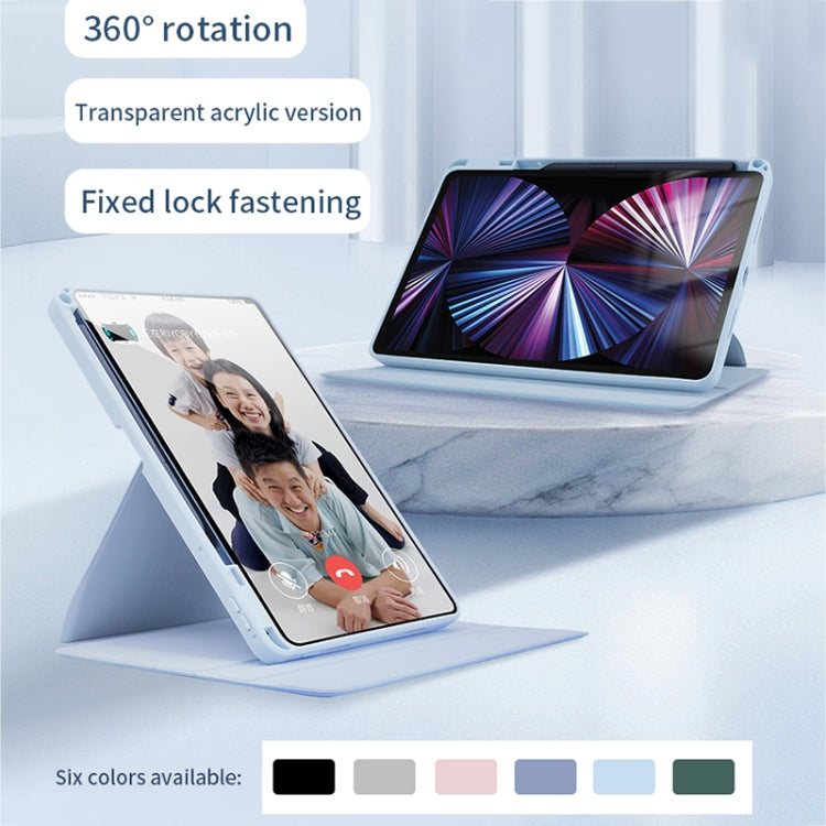 For Honor Pad 8 12 inch 2022 Acrylic 360 Degree Rotation Holder Tablet Leather Case(White Ice) - Honor by buy2fix | Online Shopping UK | buy2fix