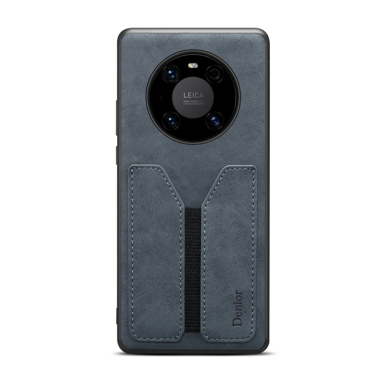 For Huawei Mate 40 Denior DV Elastic Card PU Back Cover Phone Case(Grey) - Huawei Cases by Denior | Online Shopping UK | buy2fix