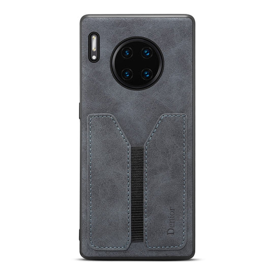 For Huawei Mate 30 Pro Denior DV Elastic Card PU Back Cover Phone Case(Grey) - Huawei Cases by Denior | Online Shopping UK | buy2fix