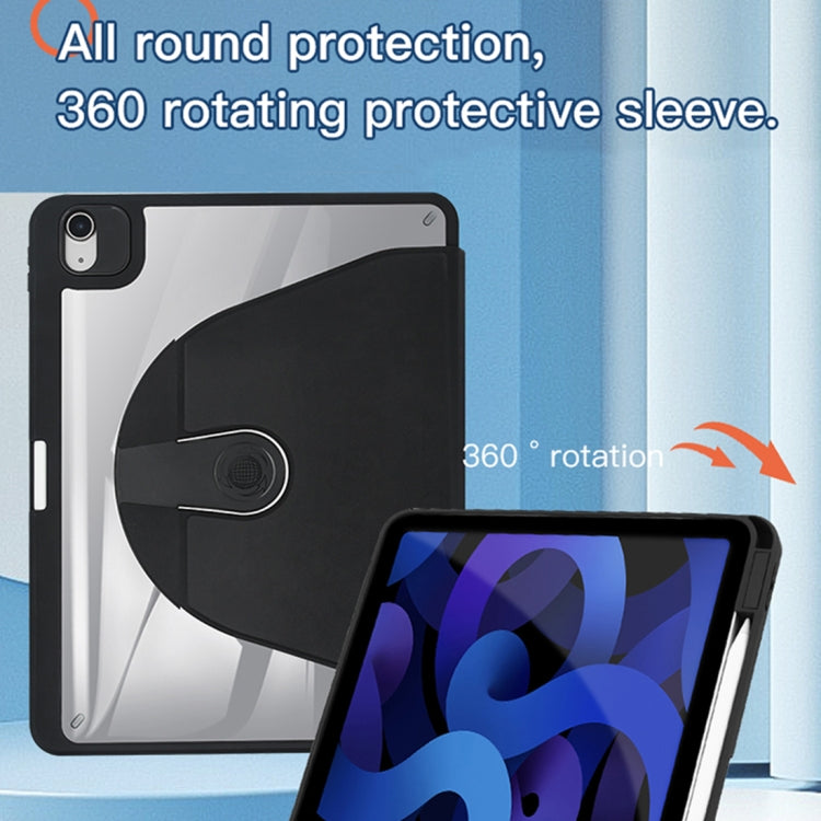 For iPad Pro 11 2022/2021/2020/2018 / Air5 2022/Air4 2020 Acrylic 360 Degree Rotation Holder Tablet Leather Case(Grey) - iPad Pro 11 (2022/2021) Cases by buy2fix | Online Shopping UK | buy2fix