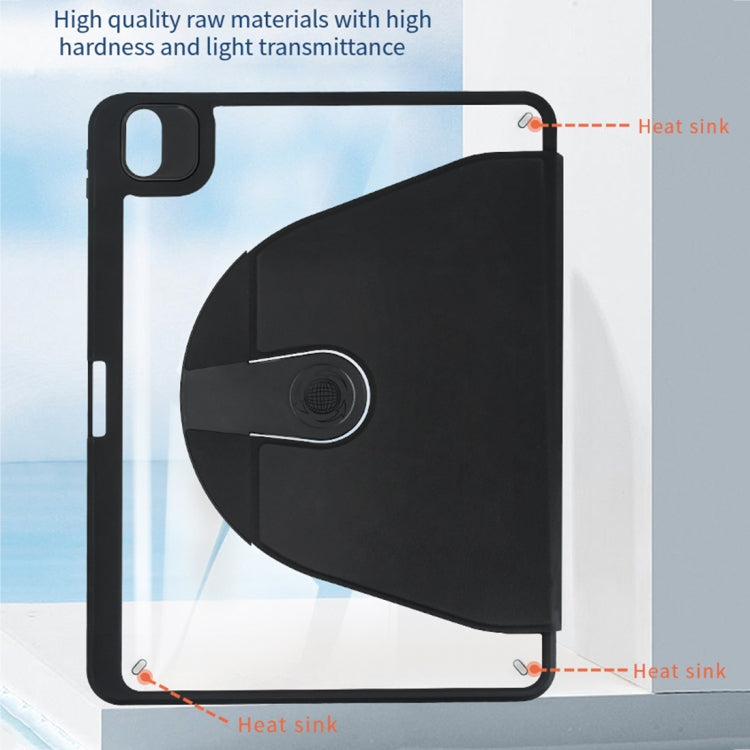 For iPad Pro 11 2022/2021/2020/2018 / Air5 2022/Air4 2020 Acrylic 360 Degree Rotation Holder Tablet Leather Case(Grey) - iPad Pro 11 (2022/2021) Cases by buy2fix | Online Shopping UK | buy2fix