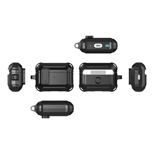 For AirPods Pro 2 Bumblebee Wireless Earphones Silicone Case with Switch & Lanyard Hole(Red) by buy2fix