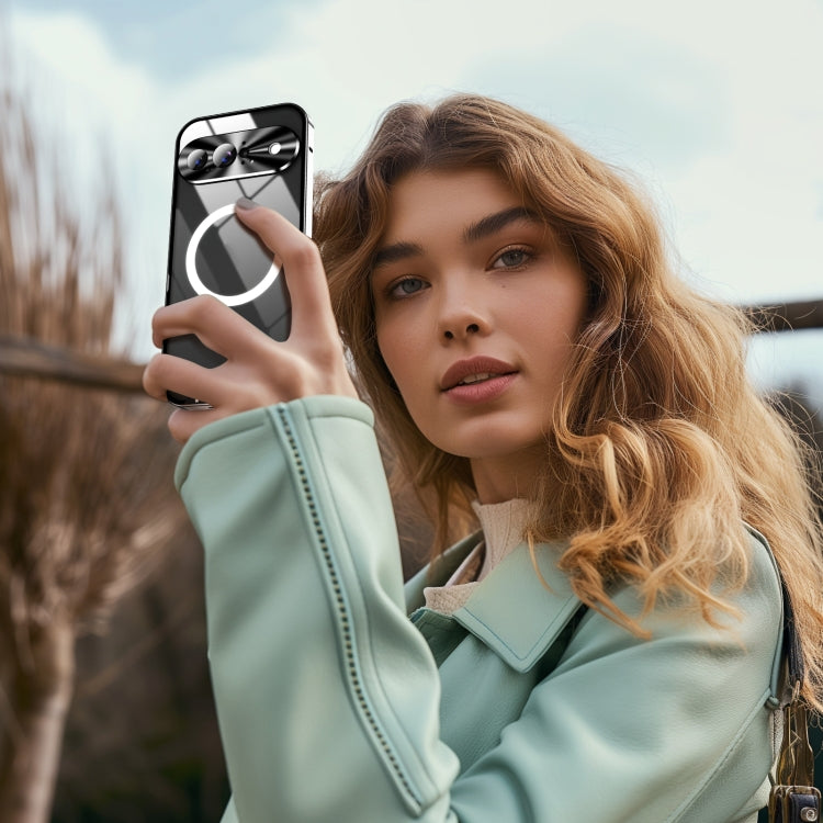 For Google Pixel 9 MagSafe Magnetic Frosted Metal Phone Case(Silver) by buy2fix