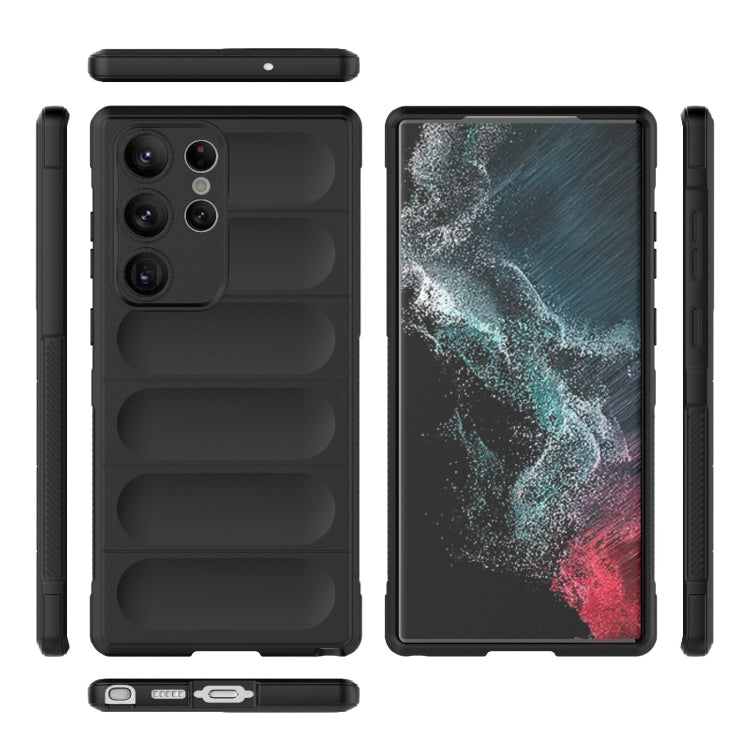 For Samsung Galaxy S23 Ultra 5G Magic Shield TPU + Flannel Phone Case(Light Blue) - Galaxy S23 Ultra 5G Cases by buy2fix | Online Shopping UK | buy2fix