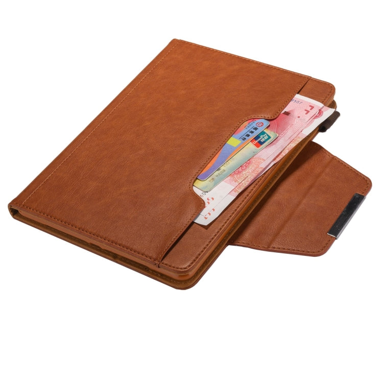 For iPad 2025 / 2022 Solid Color Metal Buckle Leather Smart Tablet Case(Brown) - iPad 2025 / 2022 Cases by buy2fix | Online Shopping UK | buy2fix