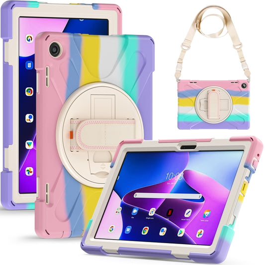 For Lenovo Tab M10 10.1 3rd Gen Silicone + PC Protective Tablet Case(Colorful Pink) by buy2fix