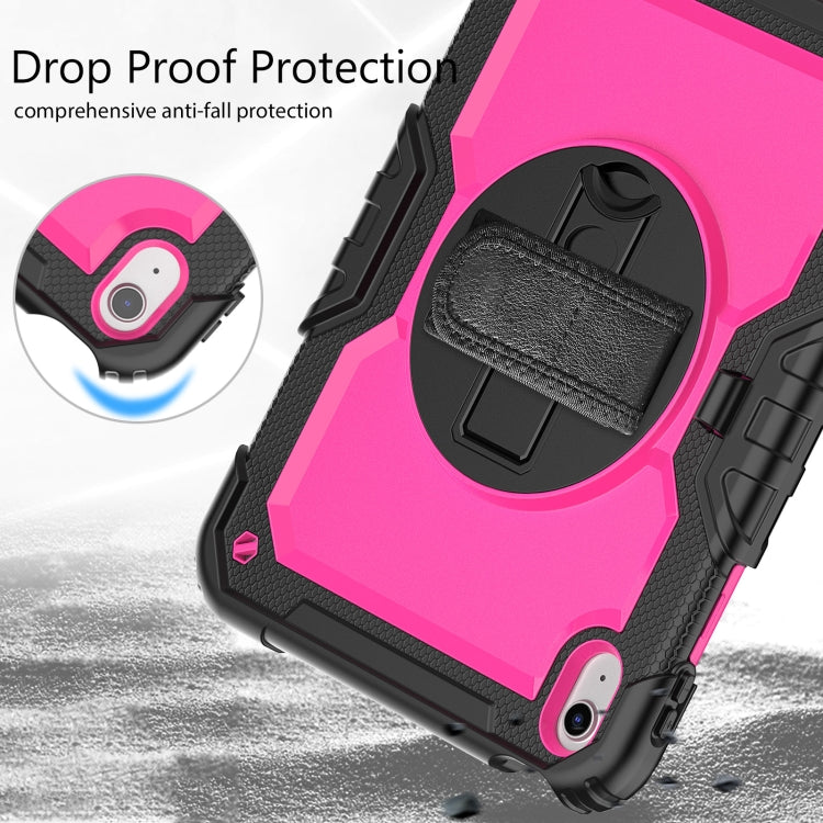 For iPad 2025 / 2022 Silicone + PC Full Body Protection Tablet Case(Rose Red + Black) - iPad 2025 / 2022 Cases by buy2fix | Online Shopping UK | buy2fix