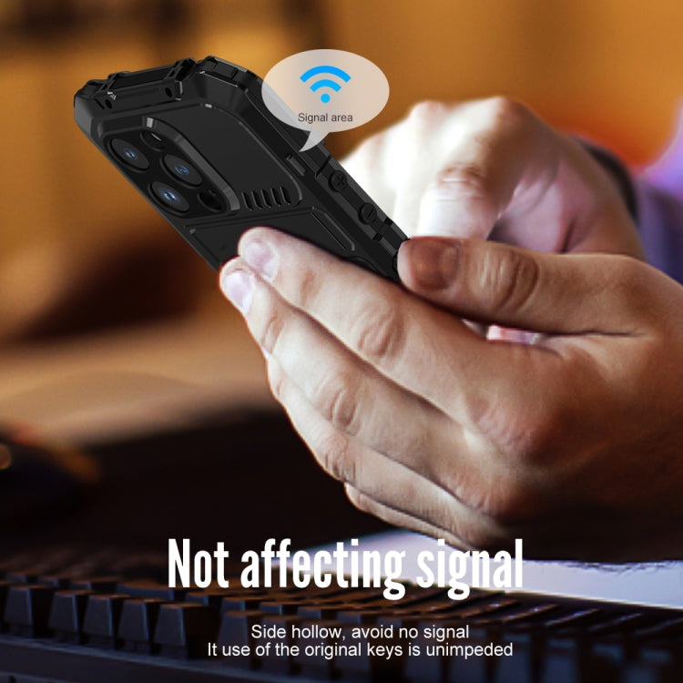 For iPhone 14 Pro R-JUST Life Waterproof Dustproof Shockproof Phone Case(Black) by R-JUST