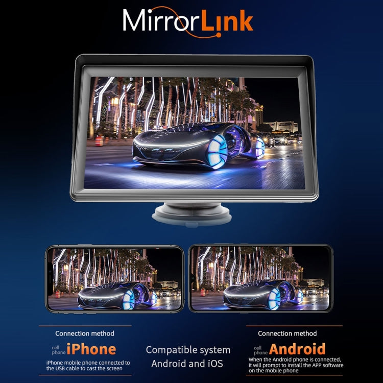 7 inch Wireless CarPlay Radio Multimedia Player 1080P IPS Touch Screen MP5 Radios Bluetooth Monitor - Car MP3 & MP4 & MP5 by buy2fix | Online Shopping UK | buy2fix