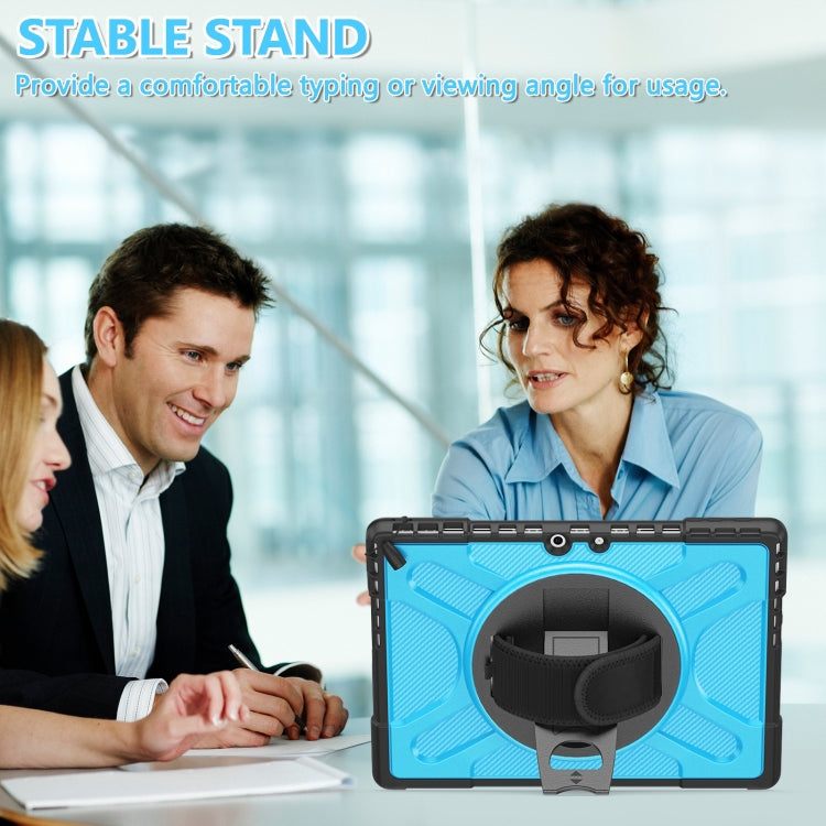 For MicroSoft Surface Pro 9 / 10 / 11 Rotatable Kickstand Grip Shockproof Tablet Case(Blue) - Others by buy2fix | Online Shopping UK | buy2fix