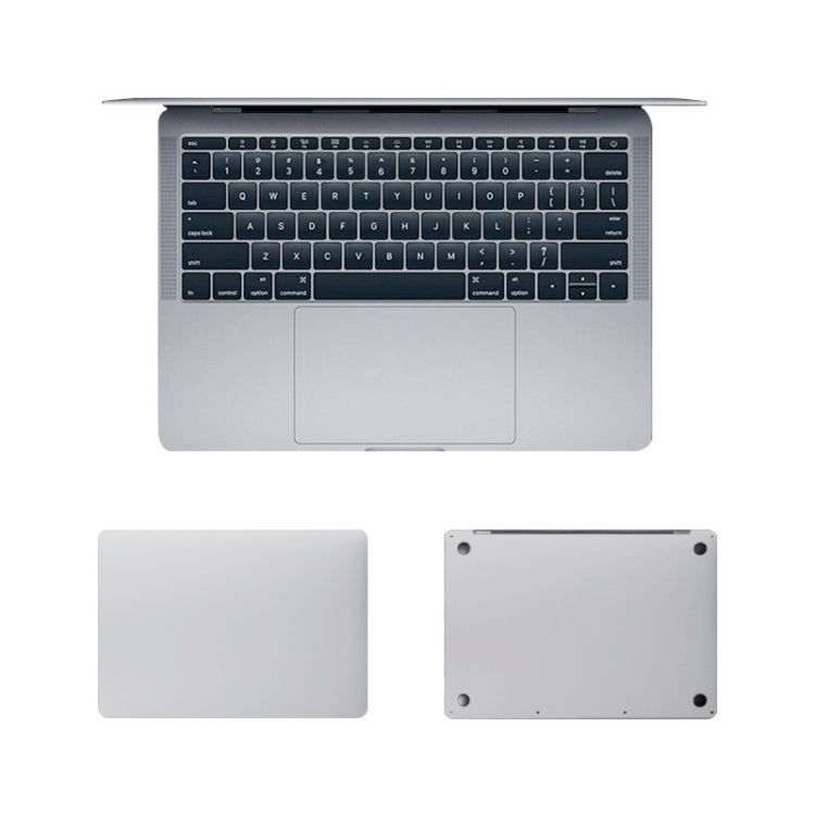 For MacBook Pro Retina 13.3 inch A1425 / A1502 4 in 1 Upper Cover Film + Bottom Cover Film + Full-support Film + Touchpad Film Laptop Body Protective Film Sticker(Apple Silver) - Protector Sticker by buy2fix | Online Shopping UK | buy2fix