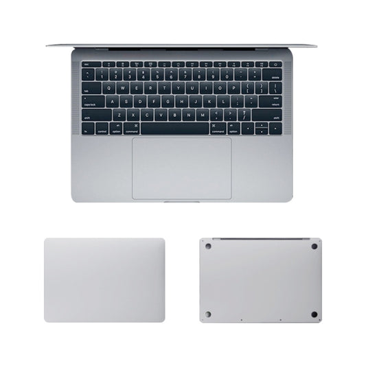 For MacBook Pro 15.4 inch A1707 / A1990 (2016) (with Touch Bar) 4 in 1 Upper Cover Film + Bottom Cover Film + Full-support Film + Touchpad Film Laptop Body Protective Film Sticker(Apple Silver) - Protector Sticker by buy2fix | Online Shopping UK | buy2fix