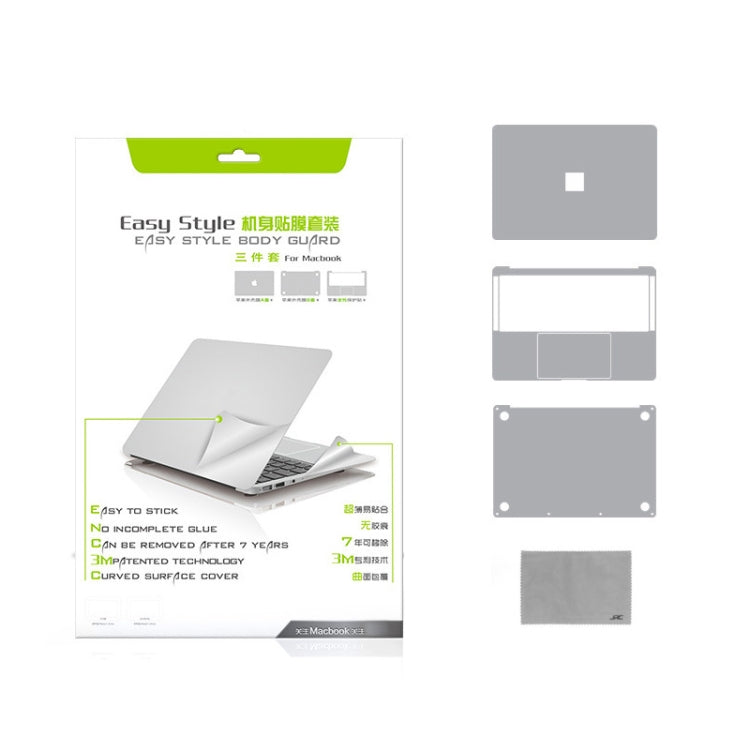 For MacBook 13.3 inch A1278 (with Optical Drive) 4 in 1 Upper Cover Film + Bottom Cover Film + Full-support Film + Touchpad Film Laptop Body Protective Film Sticker(Space Gray) - Protector Sticker by buy2fix | Online Shopping UK | buy2fix