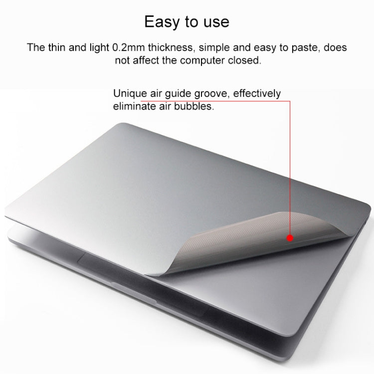 For MacBook 13.3 inch A1278 (with Optical Drive) 4 in 1 Upper Cover Film + Bottom Cover Film + Full-support Film + Touchpad Film Laptop Body Protective Film Sticker(Space Gray) - Protector Sticker by buy2fix | Online Shopping UK | buy2fix