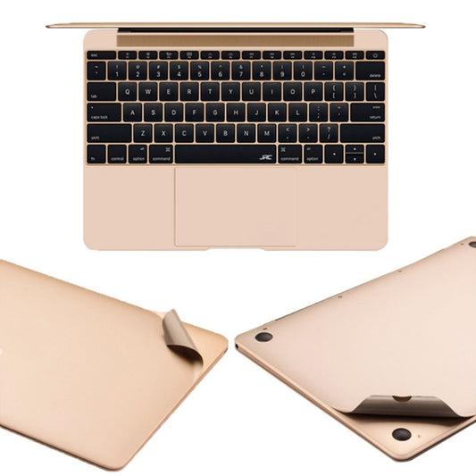 For MacBook 13.3 inch A1278 (with Optical Drive) 4 in 1 Upper Cover Film + Bottom Cover Film + Full-support Film + Touchpad Film Laptop Body Protective Film Sticker(Champagne Gold) - Protector Sticker by buy2fix | Online Shopping UK | buy2fix