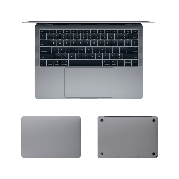 For MacBook Air 13.3 inch A1932 (2018) 4 in 1 Upper Cover Film + Bottom Cover Film + Full-support Film + Touchpad Film Laptop Body Protective Film Sticker(Space Gray) - Protector Sticker by buy2fix | Online Shopping UK | buy2fix