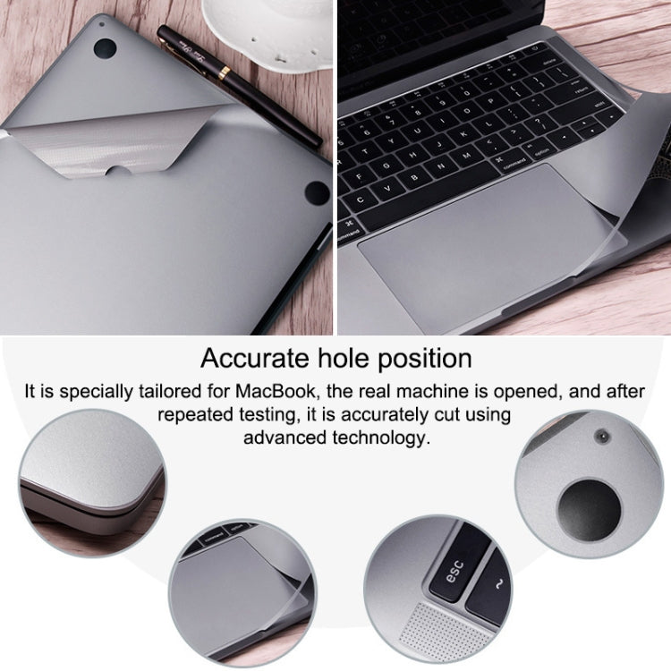 For MacBook Air 13.3 inch A2179 (2020) 4 in 1 Upper Cover Film + Bottom Cover Film + Full-support Film + Touchpad Film Laptop Body Protective Film Sticker(Space Gray) - Protector Sticker by buy2fix | Online Shopping UK | buy2fix