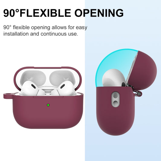 For AirPods Pro 2 Thickened One-piece Shockproof Earphone Case(Rose Red) by buy2fix