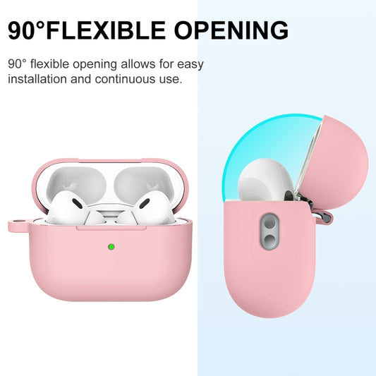 For AirPods Pro 2 Thickened One-piece Shockproof Earphone Case(Light Pink) by buy2fix
