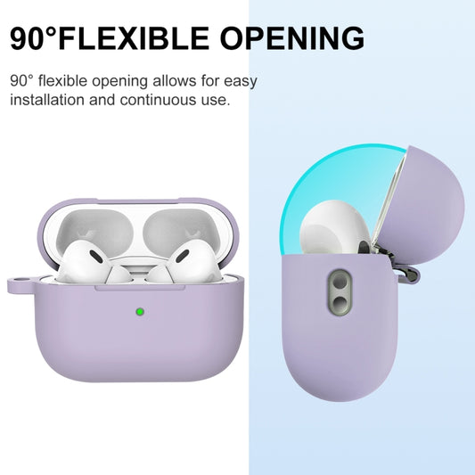 For AirPods Pro 2 Thickened One-piece Shockproof Earphone Case(Lavender Purple) by buy2fix