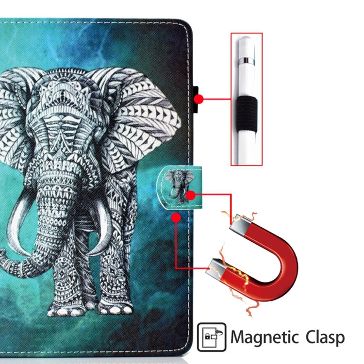 For iPad 2025 / 2022 Coloured Drawing Stitching Smart Leather Tablet Case(Elephant) - iPad 2025 / 2022 Cases by buy2fix | Online Shopping UK | buy2fix