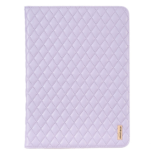 For iPad Pro 11 2022 / 2021 / 2020 Elegant Rhombic Texture Horizontal Flip Leather Tablet Case(Purple) - iPad Pro 11 (2022/2021) Cases by buy2fix | Online Shopping UK | buy2fix