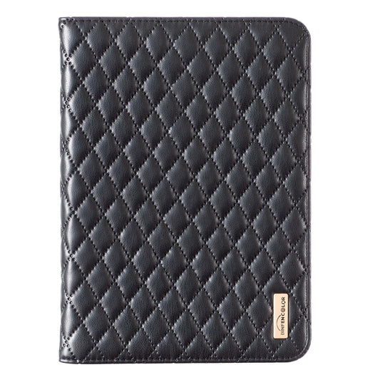 For iPad mini 6 / mini 2024 Elegant Rhombic Texture Horizontal Flip Leather Tablet Case(Black) - iPad mini 6 Cases by buy2fix | Online Shopping UK | buy2fix