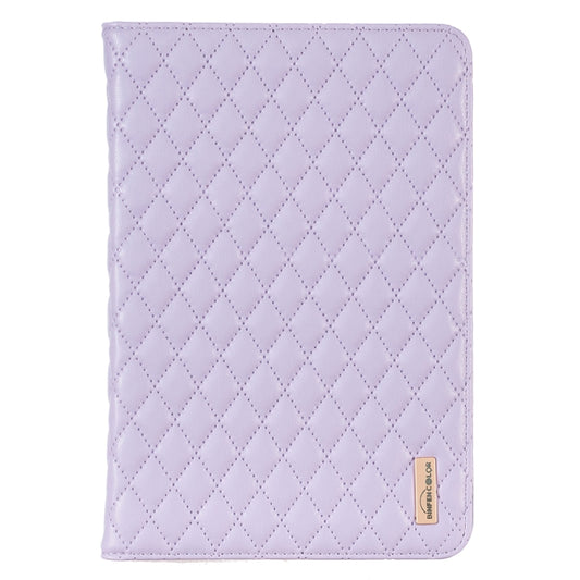 For iPad mini 5 / 4 / 3 / 2 / 1 Elegant Rhombic Texture Horizontal Flip Leather Tablet Case(Purple) - More iPad Cases by buy2fix | Online Shopping UK | buy2fix