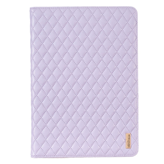 For iPad Pro 10.5 2019 / 10.2 Elegant Rhombic Texture Horizontal Flip Leather Tablet Case(Purple) - iPad Pro 10.5 inch Cases by buy2fix | Online Shopping UK | buy2fix