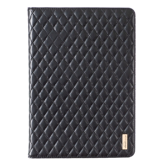 For iPad Pro 10.5 2019 / 10.2 Elegant Rhombic Texture Horizontal Flip Leather Tablet Case(Black) - iPad Pro 10.5 inch Cases by buy2fix | Online Shopping UK | buy2fix