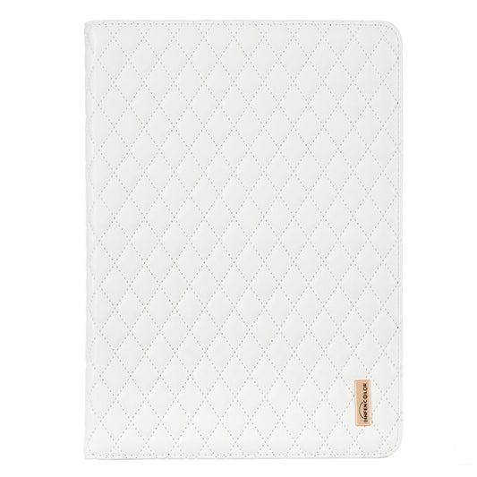 For iPad 8 / 7 / 6 / 5 9.7 inch Elegant Rhombic Texture Horizontal Flip Leather Tablet Case(White) - iPad Pro 9.7 inch Cases by buy2fix | Online Shopping UK | buy2fix