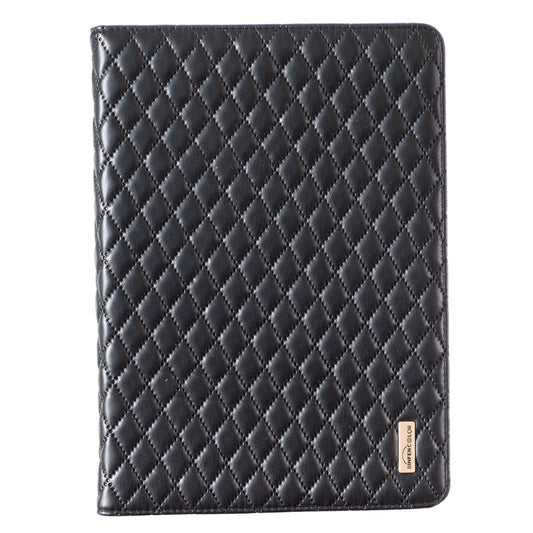 For iPad 8 / 7 / 6 / 5 9.7 inch Elegant Rhombic Texture Horizontal Flip Leather Tablet Case(Black) - iPad Pro 9.7 inch Cases by buy2fix | Online Shopping UK | buy2fix