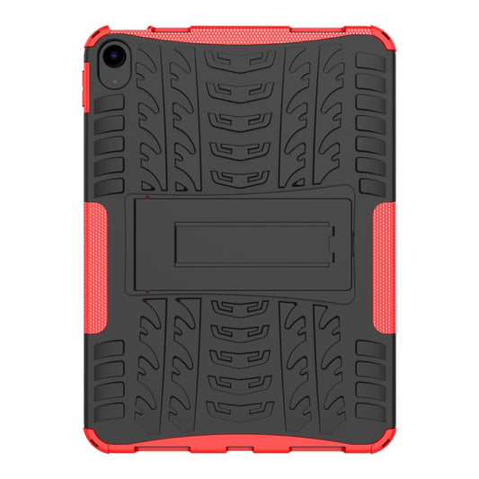 For iPad 2025 / 2022 Tire Texture TPU + PC Tablet Case with Holder(Red) - iPad 2025 / 2022 Cases by buy2fix | Online Shopping UK | buy2fix