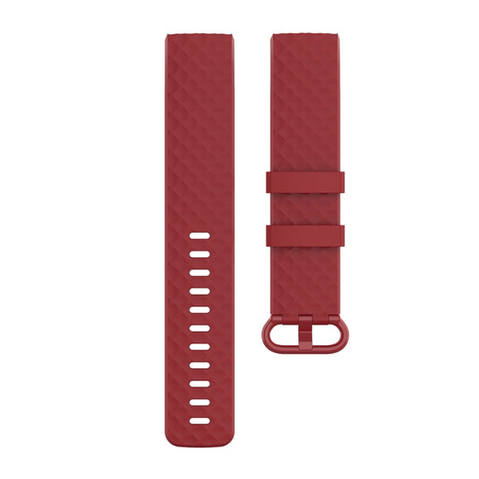 Color Buckle TPU Wrist Strap Watch Band for Fitbit Charge 4 / Charge 3 / Charge 3 SE, Size: S(Red) by buy2fix