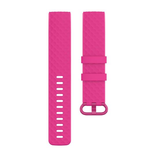 Color Buckle TPU Wrist Strap Watch Band for Fitbit Charge 4 / Charge 3 / Charge 3 SE, Size: S(Rose Red) by buy2fix