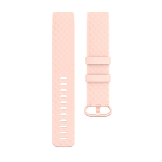Color Buckle TPU Wrist Strap Watch Band for Fitbit Charge 4 / Charge 3 / Charge 3 SE, Size: L(Light Pink) by buy2fix