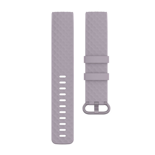 Color Buckle TPU Wrist Strap Watch Band for Fitbit Charge 4 / Charge 3 / Charge 3 SE, Size: L(Light Purple) by buy2fix