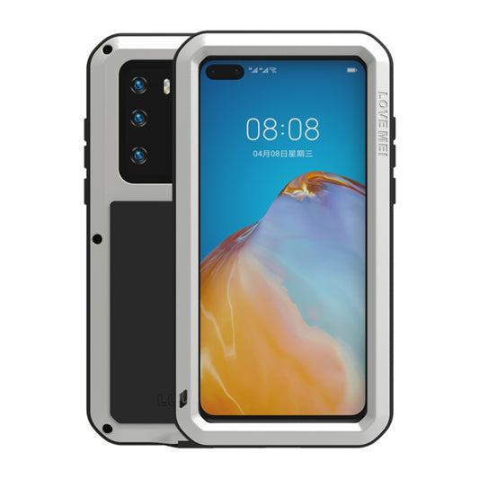 For Huawei P40 LOVE MEI Metal Shockproof Waterproof Dustproof Protective Case(Silver) by LOVE MEI