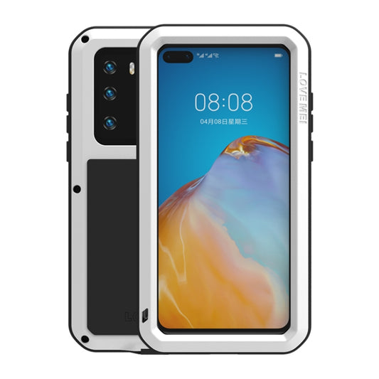 For Huawei P40 LOVE MEI Metal Shockproof Waterproof Dustproof Protective Case(White) by LOVE MEI