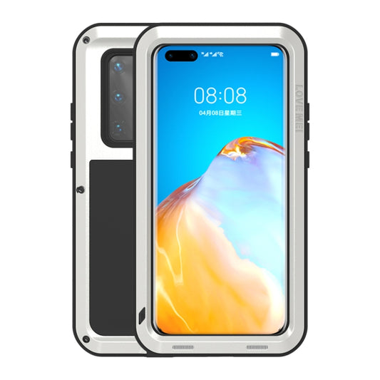 For Huawei P40 Pro LOVE MEI Metal Shockproof Waterproof Dustproof Protective Case(Silver) by LOVE MEI