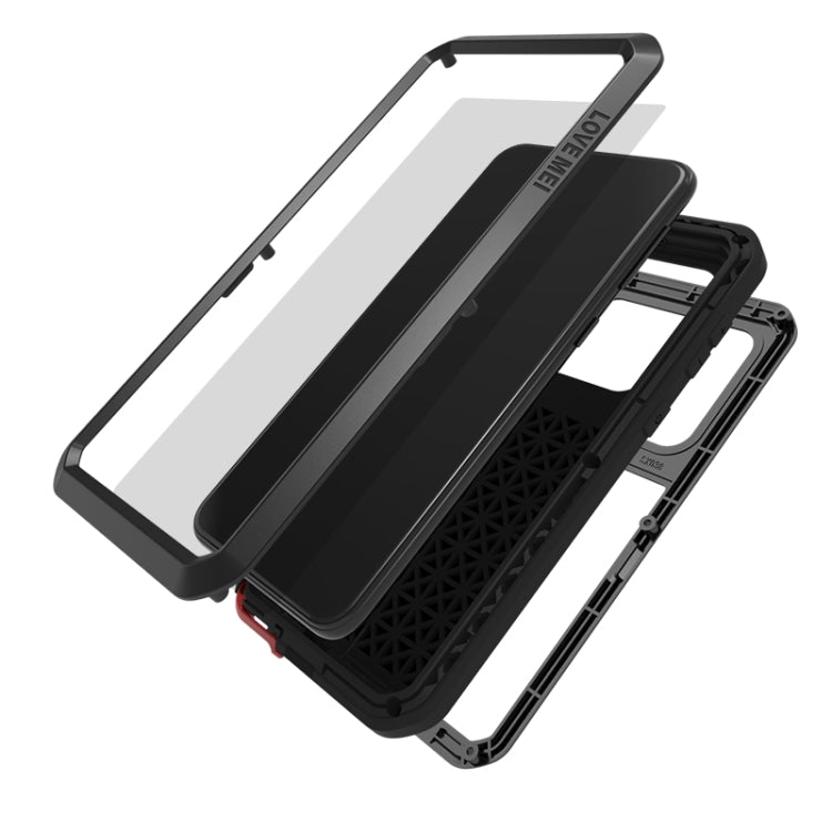 For Galaxy A30s LOVE MEI Metal Shockproof Waterproof Dustproof Protective Case(Black) by LOVE MEI