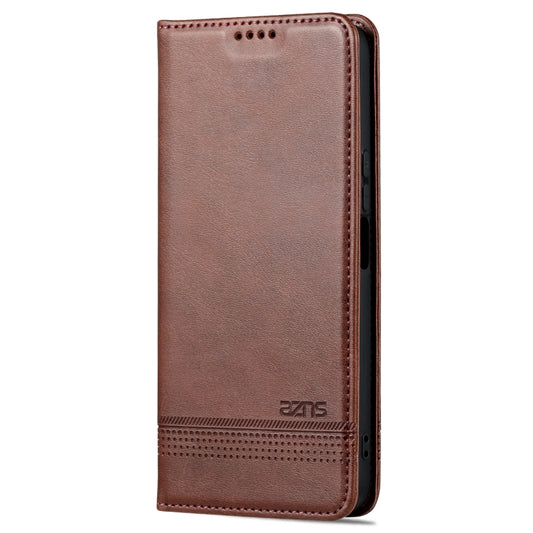 For Honor Play 40 Plus AZNS Magnetic Calf Texture Flip Leather Phone Case(Dark Brown) - Honor Cases by AZNS | Online Shopping UK | buy2fix
