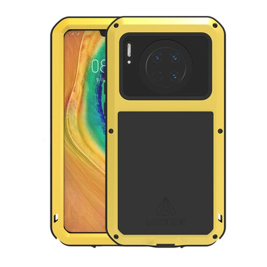 For Huawei Mate 30 LOVE MEI Metal Shockproof Waterproof Dustproof Protective Case(Yellow) by LOVE MEI