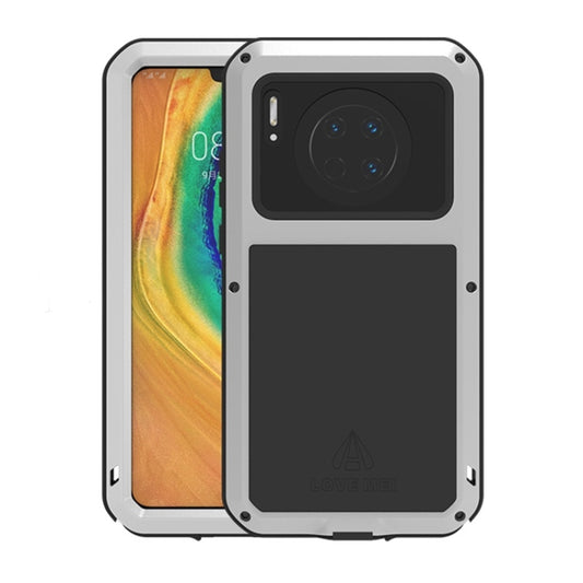 For Huawei Mate 30 LOVE MEI Metal Shockproof Waterproof Dustproof Protective Case(Silver) by LOVE MEI