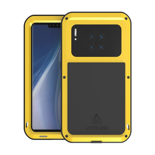 For Huawei Mate 30 Pro LOVE MEI Metal Shockproof Waterproof Dustproof Protective Case(Yellow) by LOVE MEI